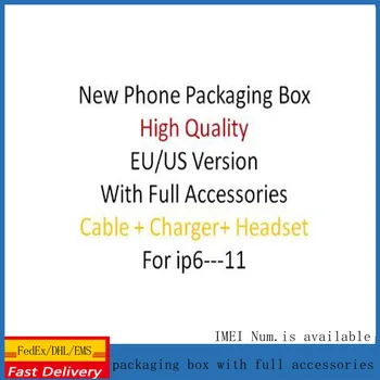 20Pcs/ Aukštos Kokybės JAV/ES Redakcija Telefonu Popierinės Pakuotės Dėžutė Atveju iP6 7/ 8 XR XS Su Pilna Priedai