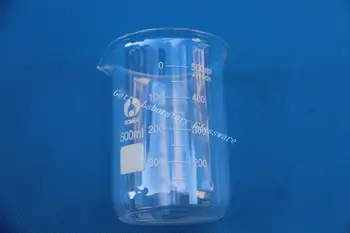 500 mL Lab Stiklo Stiklinę, su plačiu burną, Pyrex medžiaga