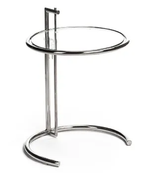 Aukštis Reguliuojamas Eileen Gray Pusėje Stalo Grūdintas Stiklas Viršuje galinės stalo,modernus, gražus, klasikinis dizainas loft metalo kavinė pusėje stalo