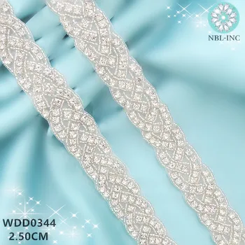 (1 kiemas) Sidabro kalnų krištolas nuotakos diržo vestuvių apdaila su crystal diamante vestuviniai aksesuarai diržo varčios vestuvių suknelė WDD0344