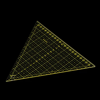 1 Vnt Skaidriu Quilter Valdovas Didelio Trikampio Siuvimo Valdovas Įrankis su Tinklelio Linijų Kratinys Valdovas