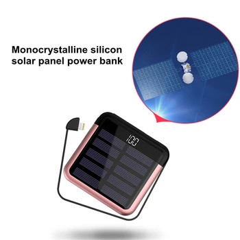 10000mAh Saulės Energijos Banko Nešiojamieji Telefonas Greito Įkrovimo Išorės Baterija USB Saulės Kroviklis Xiaomi 