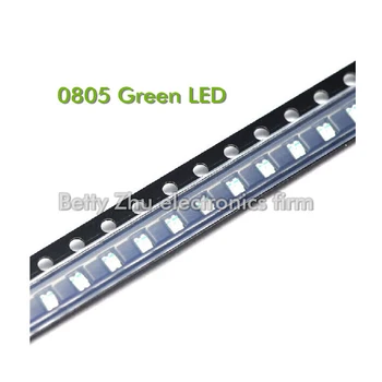 1000PCS/DAUG 0805 SMD LED žalios šviesos diodų 2012