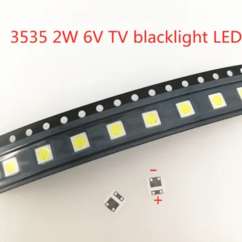100vnt Už LG Innotek LED Nauji ir Originalus LED 2W 6 V 3535 Cool white Backlight LCD TV Programą