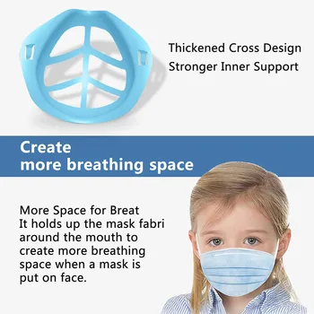 10vnt 3D Kaukė-Laikiklis, skirtas Suaugusiųjų/Vaikų Lūpų NonStick-iki Kaukė Stovėti Vidinis Paramos Nosies Padidinti Kvėpuoti Kaukė Turėtojas