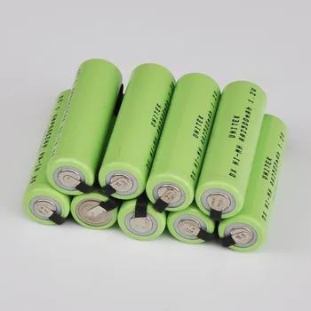 10VNT Ni-Mh 1.2 V AA įkraunamos baterijos 2500mah nimh ląstelių suvirinimo skirtukai Philips Braun elektrinį skustuvą, skutimosi šepetėlis