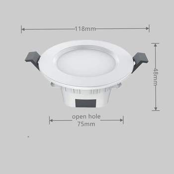 10VNT Smart RGB LED Downlight 5W Embedded Spalvos, Nustatykite 