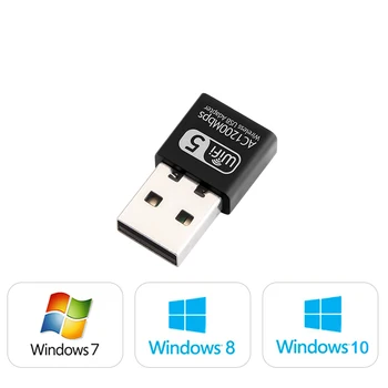 1200Mbps Mini USB Wifi Adapteris, Tinklo Dual Band 2.4 G/5 ghz Ethernet Lan Adapteris WIFI Dongle Tinklo plokštė Belaidžio 