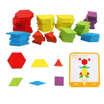 155Pcs Rinkinys Spalvinga Medinė Dėlionė Valdybos Kūdikių Montessori Ugdymo Žaislai Vaikas Mokymosi Plėtros Žaislas Kalėdų Dovana 2021