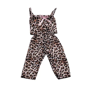 18 colių Mergaičių lėlės drabužiai 2vnt Stilingas leopardas spausdinti kostiumas Amerikos naujas gimęs suknelė žaislai tinkami 43 cm kūdikių reikmenys c184