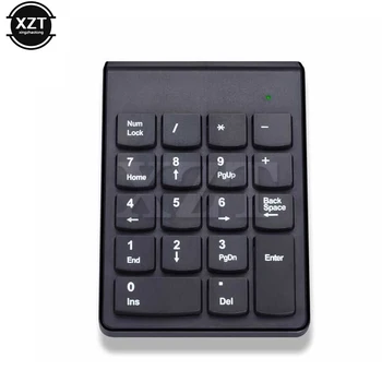1pcs mini Klaviatūra 2.4 G Wireless Number Pad USB Imtuvas Skaičių Klaviatūros Mini Numpad 18 Klavišus Digital Ultra Plonas Nešiojamas naujas