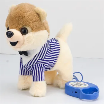 1Song Elektros Vaikščioti šuo Pliušinis Žaislas iškamša Žaislas Elektroninės Muzikos šuns Pavadėlio Kontrolės Žaislas Vaikams, Kalėdinės Dovanos