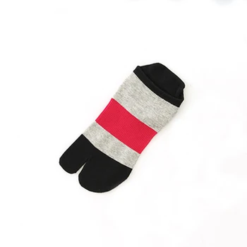2 poros Japonų Vartų Split Toe Tabi Kojinės Moterims, Vasarą Dėvėti Minkštas Nežiūriu Kulkšnies Kojinės Dryžuotas Raštas plonas anti-prakaitą kojines,