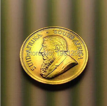 2 vnt / 1972 m. Pietų Afrikos Krugerrand 1 uncija aukso padengtą progines monetas, medalius užsienio aukso monetų kolekciją žaisti