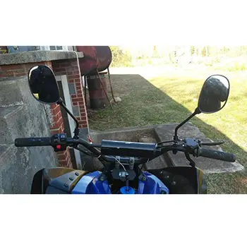 2 Vnt Motociklo Rankenos Galinio vaizdo Veidrodėlis Nustatyti ATV Universalus Tinka Rankena Barai Modifikavimo Dalys, Variklio Priedai