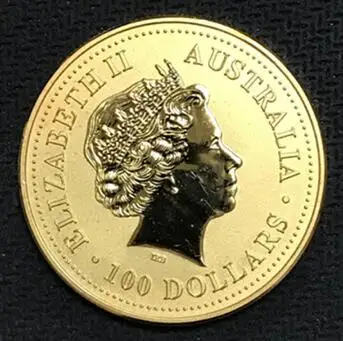 2000 metų dragon .999 1 uncija aukso monetos rūšiuojami pagal PF70