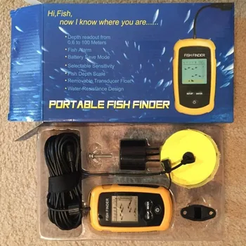 2018 Nešiojamų Žuvų Ieškiklis Gylio Sonaras Patikimesnė Signalizacijos Rele Fishfinder 0.7-100m Žvejybos Aido geresnį, anglų Ekrano XNC