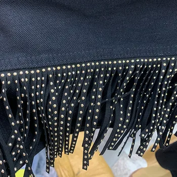 2019 naujas prarasti trumpas kutais moterų džinsinio striukė moteriška