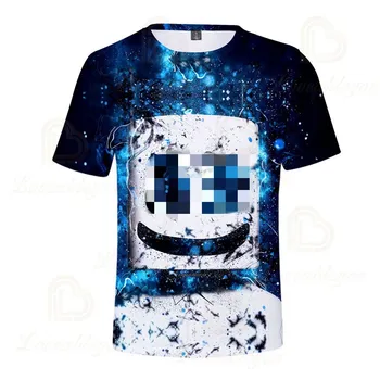 2020 m. Naujas Stiliaus DJ 3D Print T Shirt Vyrams Vasaros Top Juokingas Trumpas Rankovės Marškinėliai Vaikams 110-160 Vasaros Viršūnes