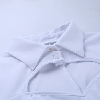 2020 m. pavasarį ilgomis rankovėmis marškinėliai moterims Tuščiaviduriai iš low-cut marškinėliai moterims topai seksualus baltas moterų marškinėliai slim top korėjos atsitiktinis marškinėlius