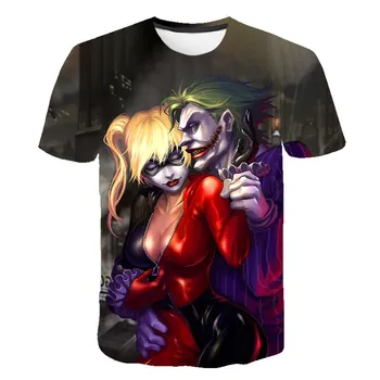 2020 metų Vasaros Naujausias Klounas 3D Atspausdintas Marškinėliai Vyrams Joker Veido Atsitiktinis Vyras marškinėlius Klounas Trumpas Rankovės Juokinga T Marškinėliai Topai tee
