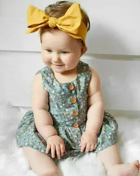 2020 metų Vasaros Princesė Gėlių Rankovių Viršūnes Suknelė+Šortai+Lankelis Naujagimiui Mergaičių Drabužių Rinkiniai 3Pcs Baby Girl Komplektus 0-24M