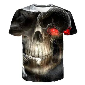 2020 Naujas vasaros karštą, t-marškinėliai, vyriški kaukolė trumpas rankovės juokinga 3D spausdinimo siaubo 3D spausdinimo atsitiktinis viršų XXS-6XL