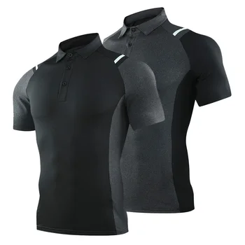 2021 Naujų golfo dėvėti kvėpuojantis trumpas rankovės golfo marškinėliai 8 spalvos golfo drabužių XS-XXXL pasirinkimas sportiniai marškinėliai Juoda pilka Golfo drabužiai