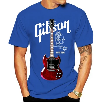 2021 naujųjų metų mados t-shirt NAUJAS SG Angus Young Gitara VYRŲ, MOTERŲ-5XL