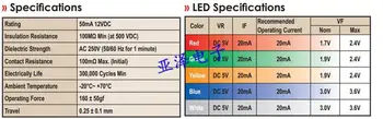 20PCS/DAUG Taivano LP6-1-2RGL-02 su šviesos prisilietimu jungiklis, 6*6*7 mygtukas su dviejų spalvų raudonos šviesos / žalia šviesa