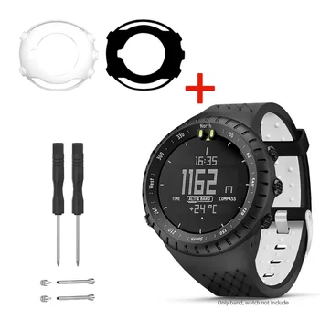 2in1 TPU Case Cover + Silikono Watchband Už Suunto Core Smart Žiūrėti Diržas Skirtas Suunto Dirželis Core Apyrankę, Juostą Sunto Core