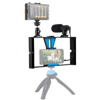 3 1. Vlogging Live Transliacijos LED Selfie Šviesos Išmanusis telefonas, Vaizdo Įrenginys Rinkiniai su Mikrofonu + Šaltas Batų Trikojo Galva