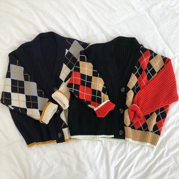 3 spalvų 2019 m. pavasarį ir rudenį v kaklo spalvų kratinys skara megztinis moterų susagstomi megztiniai megzti moteriški (X180)
