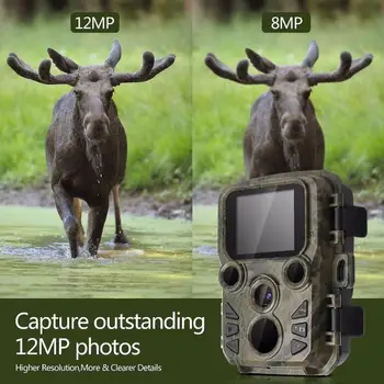 300Mini Medžioklės Kamera 12MP 1080P Foto Spąstus Naktinio Matymo Gyvūnijos infraraudonųjų spindulių Medžioklės Takas Kameros, Vaizdo Stebėjimo Kameros