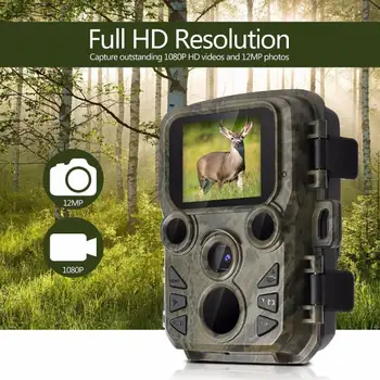 300Mini Medžioklės Kamera 12MP 1080P Foto Spąstus Naktinio Matymo Gyvūnijos infraraudonųjų spindulių Medžioklės Takas Kameros, Vaizdo Stebėjimo Kameros