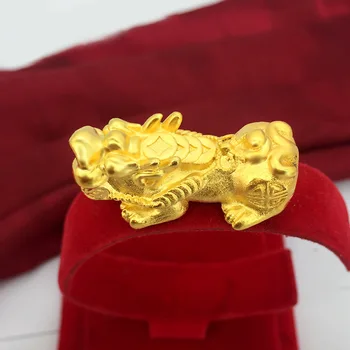 35x17x13mm PIXIU Perkrovimo Karoliukai Auksu Drąsus Pintas už Apyrankę Metų Likimas Aukso Papuošalai Euro ir Aukso Padengtą