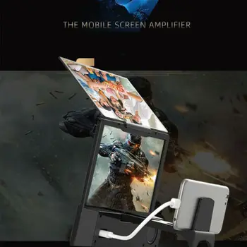3D HD Mobiliojo Telefono Ekrane Padidinti didinamasis stiklas Filmus Stiprintuvo su 