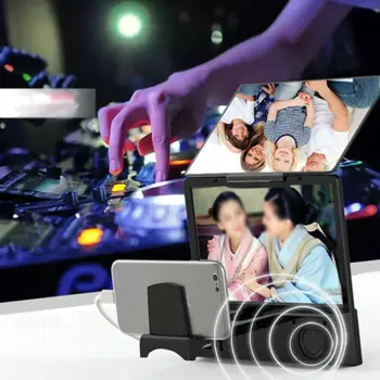 3D HD Mobiliojo Telefono Ekrane Padidinti didinamasis stiklas Filmus Stiprintuvo su 