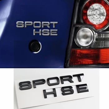 3PCS Blizgus Juodos Raidės Gaubtas arba bagažo skyriaus Dangtį, Range Rover & Sport Hse Logotipas