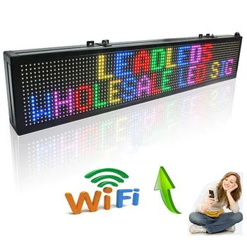 40inch WIFI Spalvotas 7 spalvų RGB SMD LED Ženklai Nuotolinio Parduotuvę skelbimų Lenta,Atvira, Prisijungti Programuojami Slinkimą ekranu