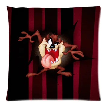 45x45cm Tasmanijos Velnias&Taz Poliesteris pagalvėlė padengti dekoratyvinių dviejų šoninių spausdinti mesti pagalvės atveju, sofos namų dekoro užvalkalas