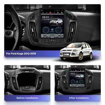 4G Lte 32G ROM Vertikalus ekranas, android 9.1 sistemos multimedia vaizdo radijo grotuvas už ford kuga 2012-2019 metų navigacijos stereo