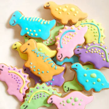 4pcs Gyvūnų Dinozaurai Cookie Cutter Nustatyti Sausainių Cookie Cutter Kepimo Įrankius, Pyragai Nerūdijančio Plieno