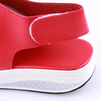 5 Stilių Vasaros Moterų Sandalai Platformos Pleištai Sandalai Odiniai Sūpynės Peep Toe Laisvalaikio Bateliai Moterims Vaikščioti Batų Butai Dydis 35-43
