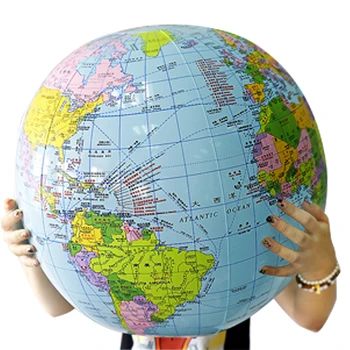 54CM Pasaulio Žemės Pripučiami Pasaulyje Žemėlapį Kamuolys Geografijos Mokymosi Švietimo Vandenyno Paplūdimio Kamuolys Vaikams Geografijos Mokymo įranga