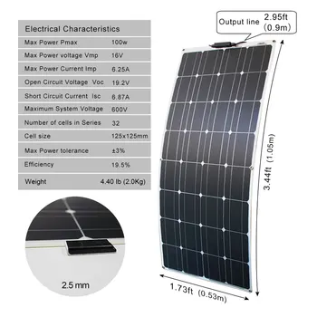 600w skydelis solarny 12v saulės skydelis, baterijos kroviklis panneau solaire 300 w saulės energijos sistemų namų RV