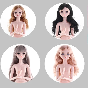 60cm Batai BJD Doll Įstaiga Mergina 22 Kilnojamojo Sujungta Lėlės, Žaislai Grožio BJD 3D Akis Moterų Lėlės sudaro Moterys 