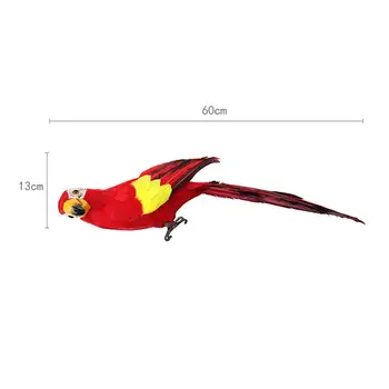 60cm Spalvinga Netikrą Papūgos Dirbtinių Plunksnų Papūga Paukščių Modelį, Namuose, Lauke, Sode Veja Medžio Dekoras Apdailos Ornamentu