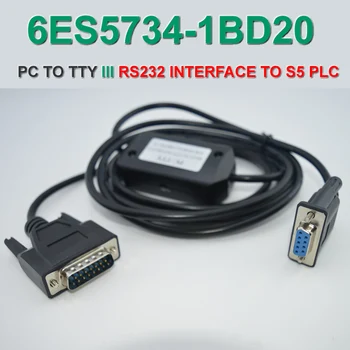 6ES5 734-1BD20 (DB15) 6ES5734-1BD20 S5 PLC adapter PC TTY S5 734-1 KABELIS PC-TTY PC/TTY RS232 S5 kabelį,TURIME SANDĖLYJE