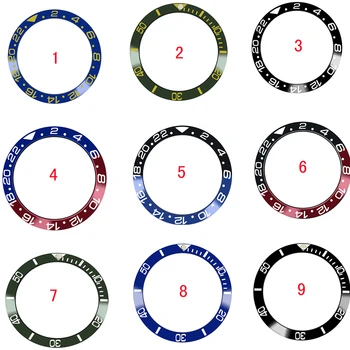 9Colors Žiūrėti Bezel Žiedas Keraminės Medžiagos Linijos Bezel Įterpti Žiedas Pakeisti Dalį 40mm Rolex GMT Žiūrėti Priedai